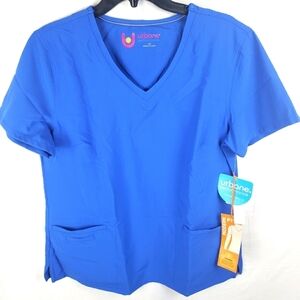 NWT Urbane Performance Blue Short Sleeve Shirt Sz L